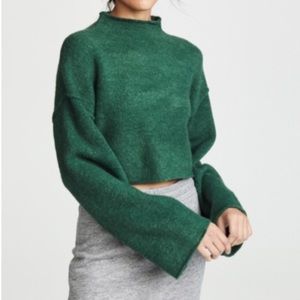 Free People Forest Bell sleeve crop sweater